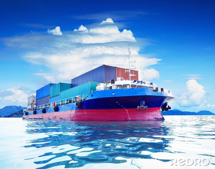 Papier peint  navire porte-conteneurs commerciale dans l'utilisation des transports navale pour busine