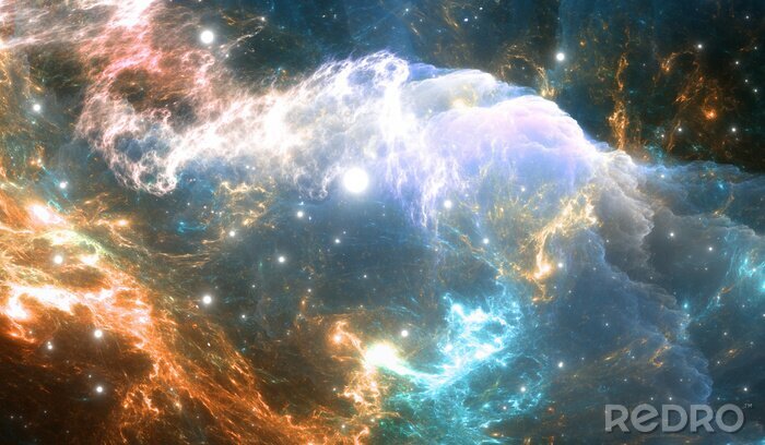 Papier peint  Nebula de l'espace incandescent. Détail