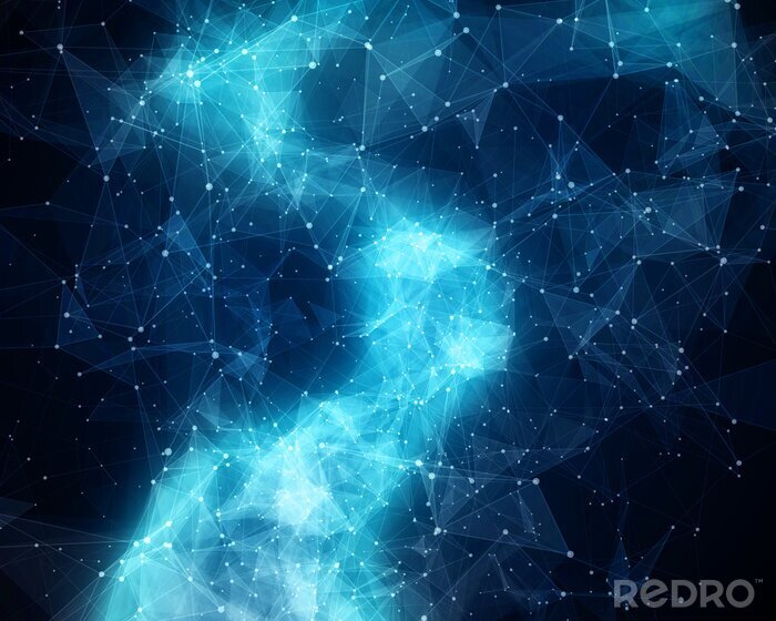 Papier peint  Nébuleuse bleue dans une galaxie