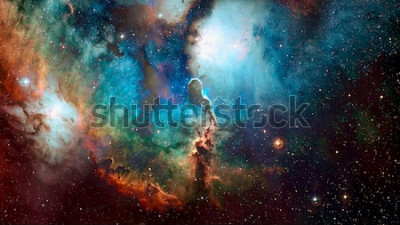 Papier peint  Nébuleuse cosmique colorée
