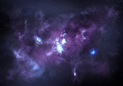 Papier peint  Nébuleuse violette dans l'espace