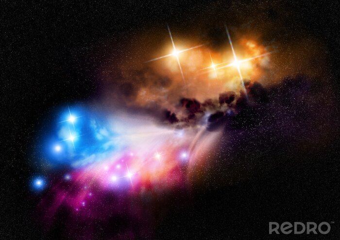 Papier peint  Nébuleuses colorées dans la galaxie