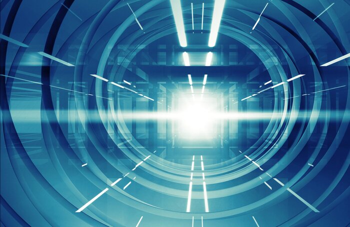 Papier peint  Néon et forme en 3D