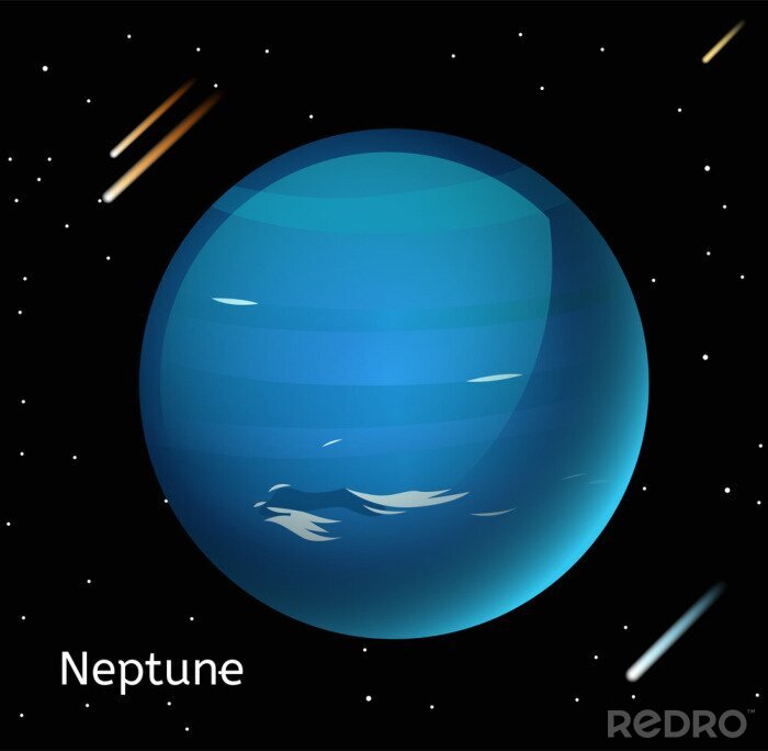 Papier peint  Neptune planète 3d illustration vectorielle
