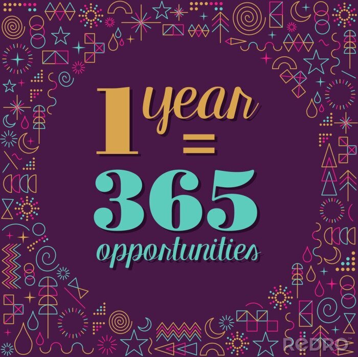 Papier peint  New year inspiration quote poster design