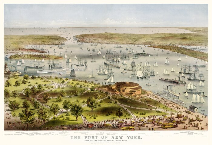 Papier peint  New York cartes postales anciennes