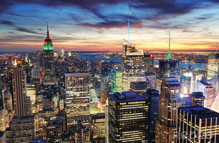 Papier peint  New York City sunset
