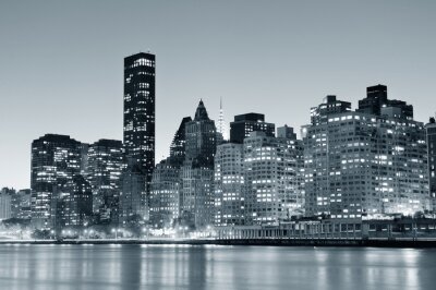 Papier peint  New York en noir et blanc