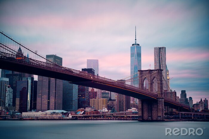 Papier peint  New York et pont menant à Manhattan