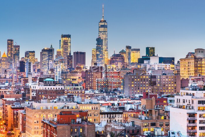 Papier peint  New York, New York cityscape at dusk
