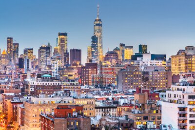 Papier peint  New York, New York cityscape at dusk