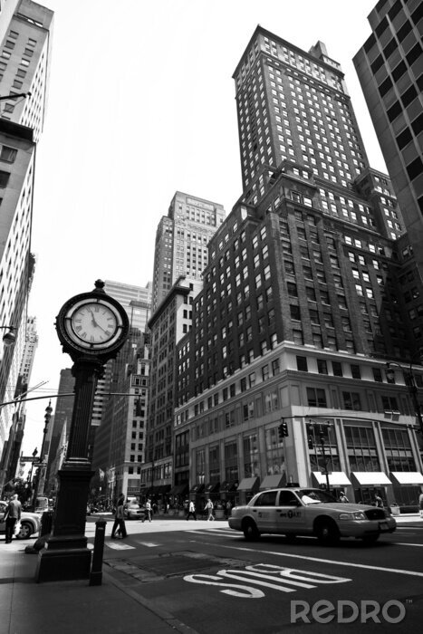 Papier peint  New York noir et blanc rue