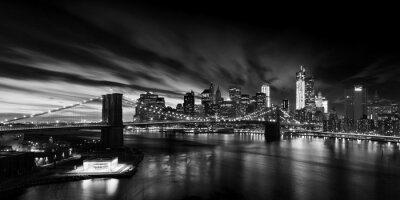Papier peint  New York paysage monochrome