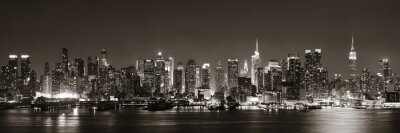 New York vaste panorama noir et blanc