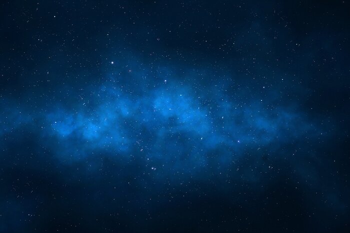 Papier peint  Night sky - Univers rempli d'étoiles, nébuleuses et galaxies