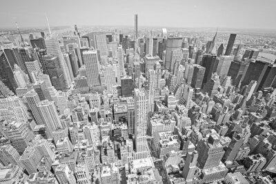 Noir, blanc, tonique, aérien, vue, Manhattan, NYC