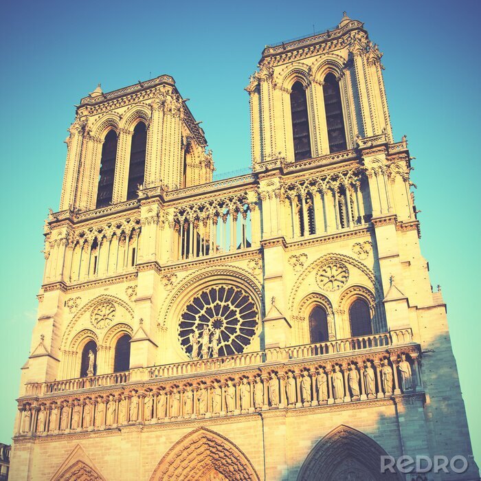Papier peint  Notre-Dame style rétro