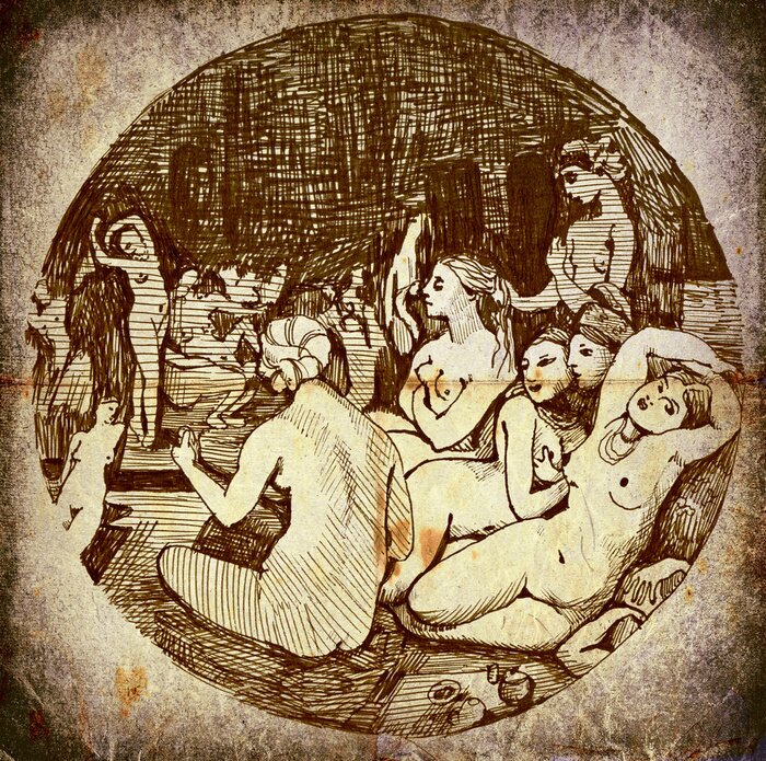 Papier peint  Nu vintage