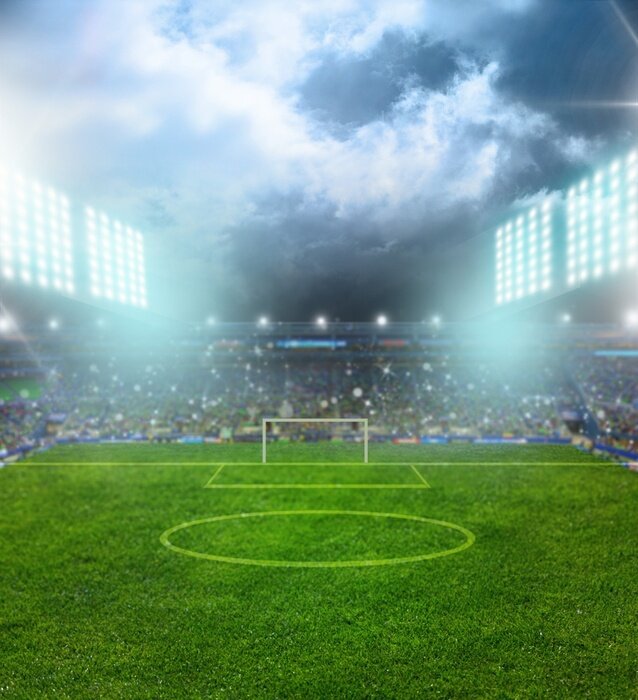 Papier peint  Nuages au-dessus d'un terrain de foot