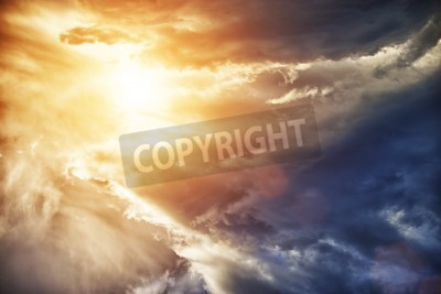 Papier peint  Nuages aux couleurs pastel