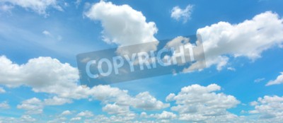 Papier peint  Nuages blancs et ciel bleu