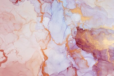 Papier peint  Nuages colorés sur du marbre