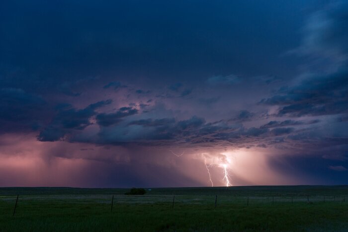 Papier peint  Nuages et éclairs