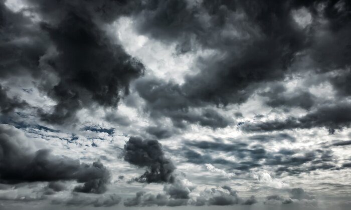 Papier peint  Nuages noirs et blancs