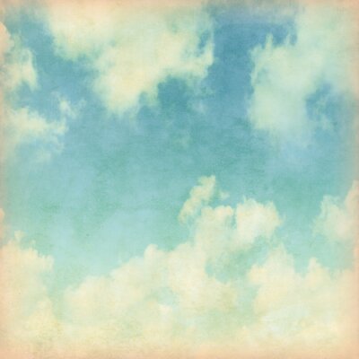 Papier peint  Nuages sur une photo vintage
