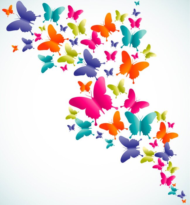 Papier peint  Nuée d'insectes colorés