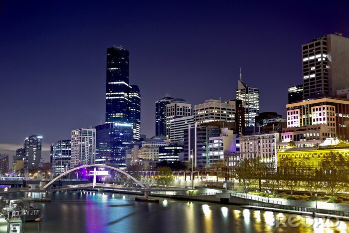 Papier peint  Nuit à Melbourne en Australie