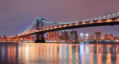 Nuit d'été sur le pont de Manhattan