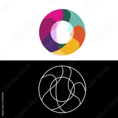 Papier peint  O Letter logo, icône, modèle de conception vectorielle