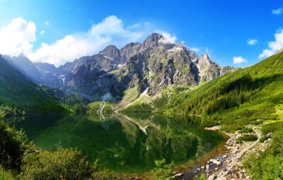 Oeil du lac mer dans les montagnes des Tatras, Pologne
