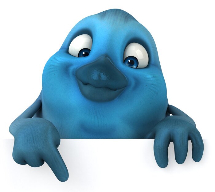 Papier peint  Oiseau bleu indiquant quelque chose du doigt