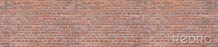 Papier peint  Old red brick wall background. Panoramic wide texture