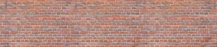Papier peint  Old red brick wall background. Panoramic wide texture