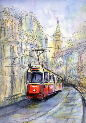 Papier peint  Old tram