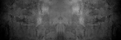 Papier peint  Old wall texture cement dark black gray panorama background abstract grey color design are light with white gradient background.