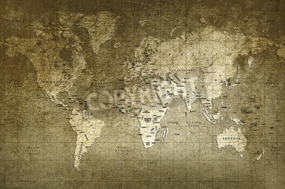 Old world map with great texture and amazing colors