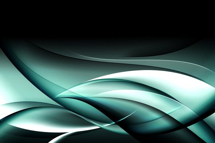 Papier peint  Ondes de lumière vertes