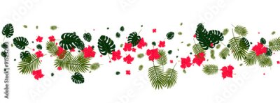 Papier peint  Orange Tree Background White Vector. Plant Resort Backdrop. Yellow Flora. Vacation Design. Light Green Artwork Card.