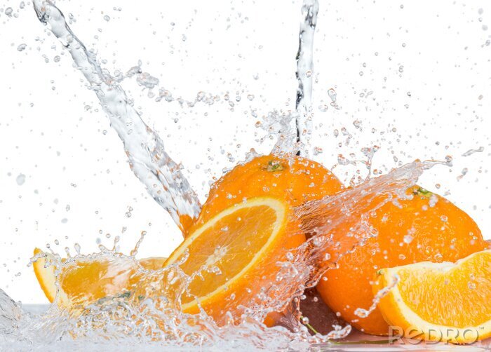 Papier peint  Oranges dans l'eau