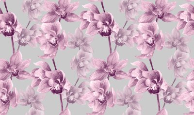 Papier peint  Orchidée rose romantique