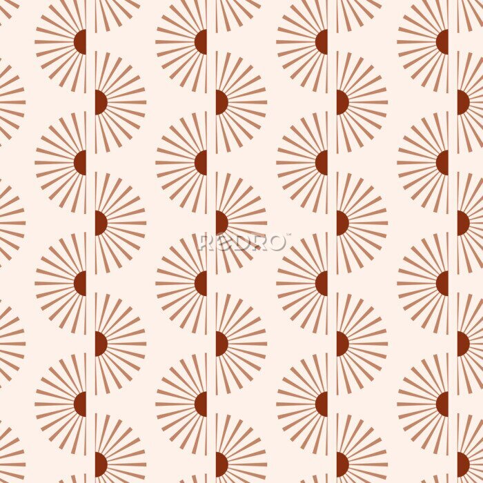 Papier peint  Ornement de coucher de soleil Boho