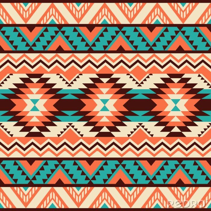 Papier peint  Ornement ethnique. Motif de Navajo sans couture. Illustration vectorielle
