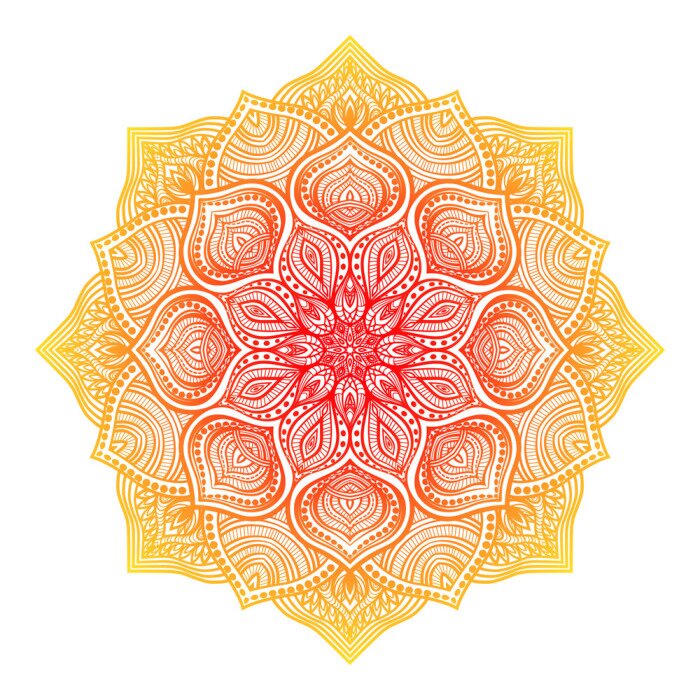 Papier peint  Ornement floral oriental