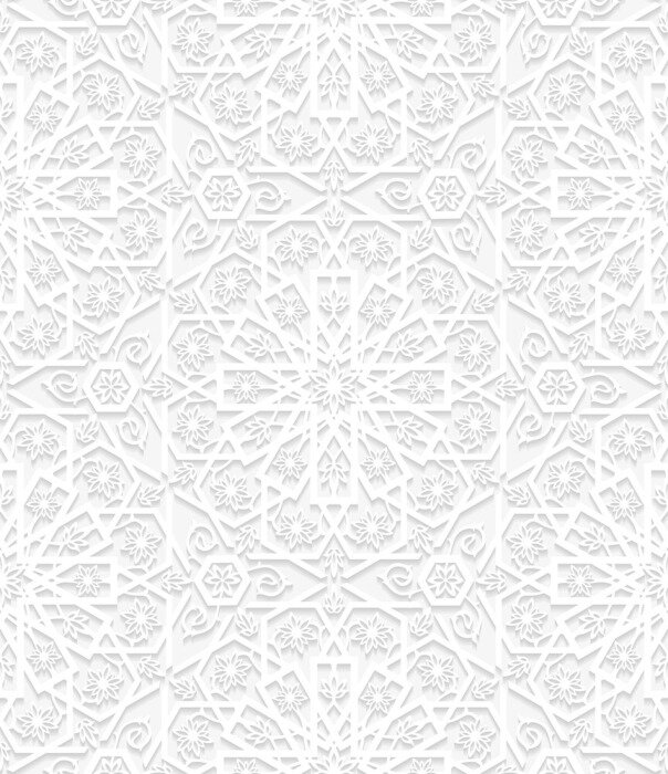 Papier peint  Ornement gris dans le style traditionnel