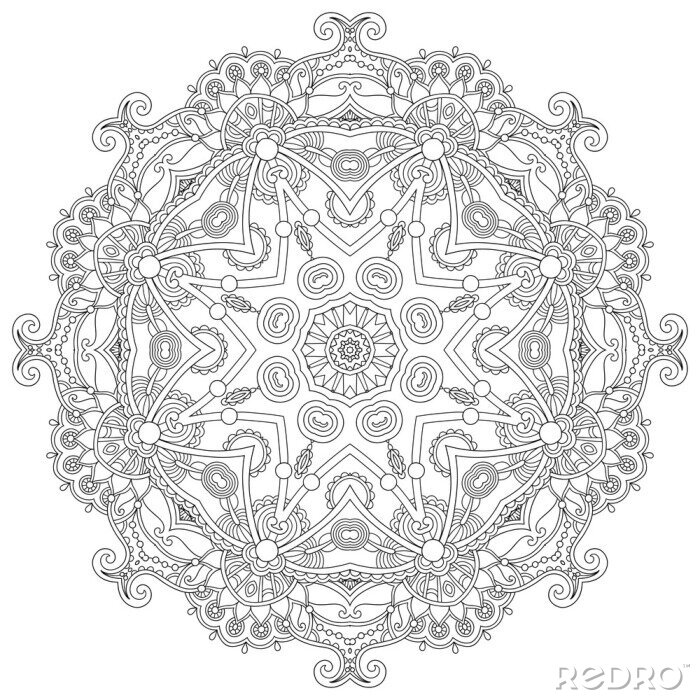 Papier peint  Ornement islamique à motif circulaire