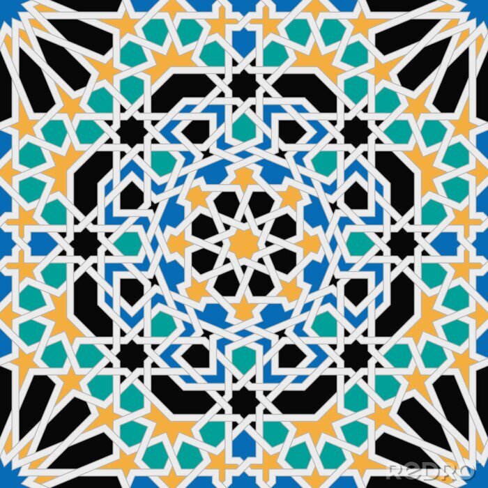 Papier peint  Ornement style art arabe